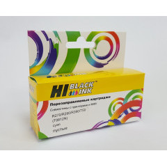 Перезаправляемый картридж Hi-Black (HB-T0812) для Epson R270/R290/T50, Cyan, пустой, с чипом