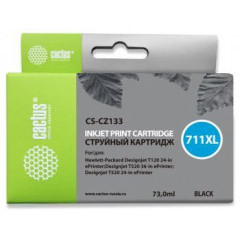 #711 Картридж Cactus CS-CZ133 (№711) Черный для HP DJ T120/T520 (73мл)