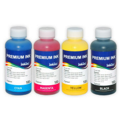 InkTec Набор чернил E0013 для Epson S22, SX125, SX130, SX425, SX525, T40W, T27, TX119 (4 x 100 мл)